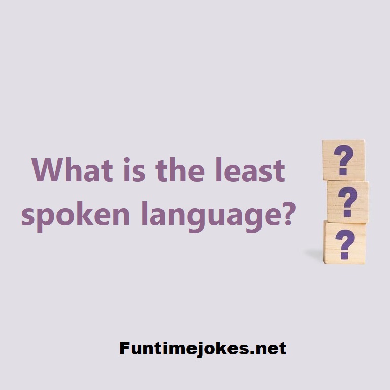 What is the least spoken language?