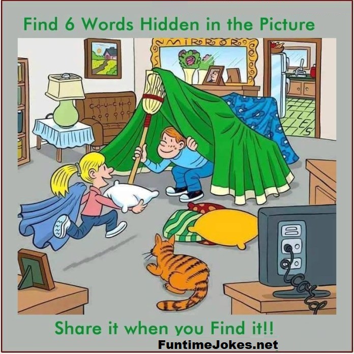 Find 6 hidden words in the picture answers
